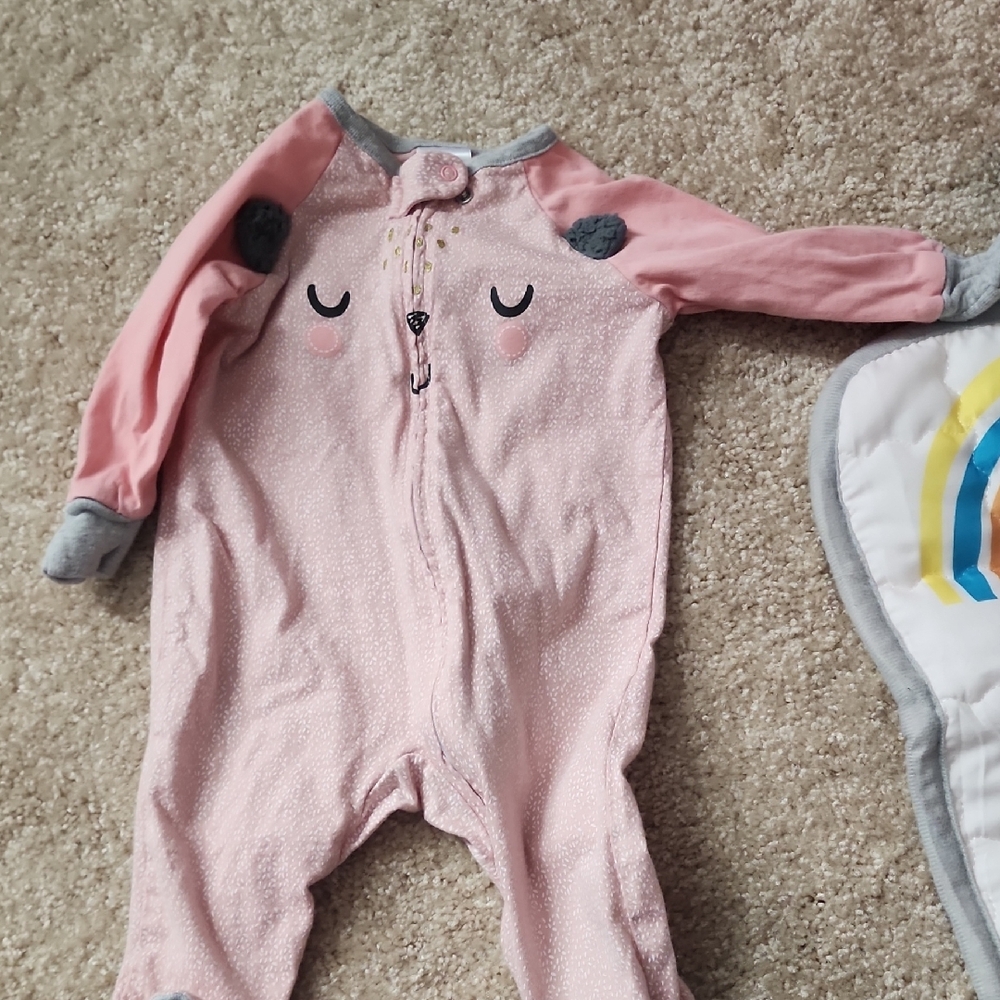 Pink and Gray Kids One Piece